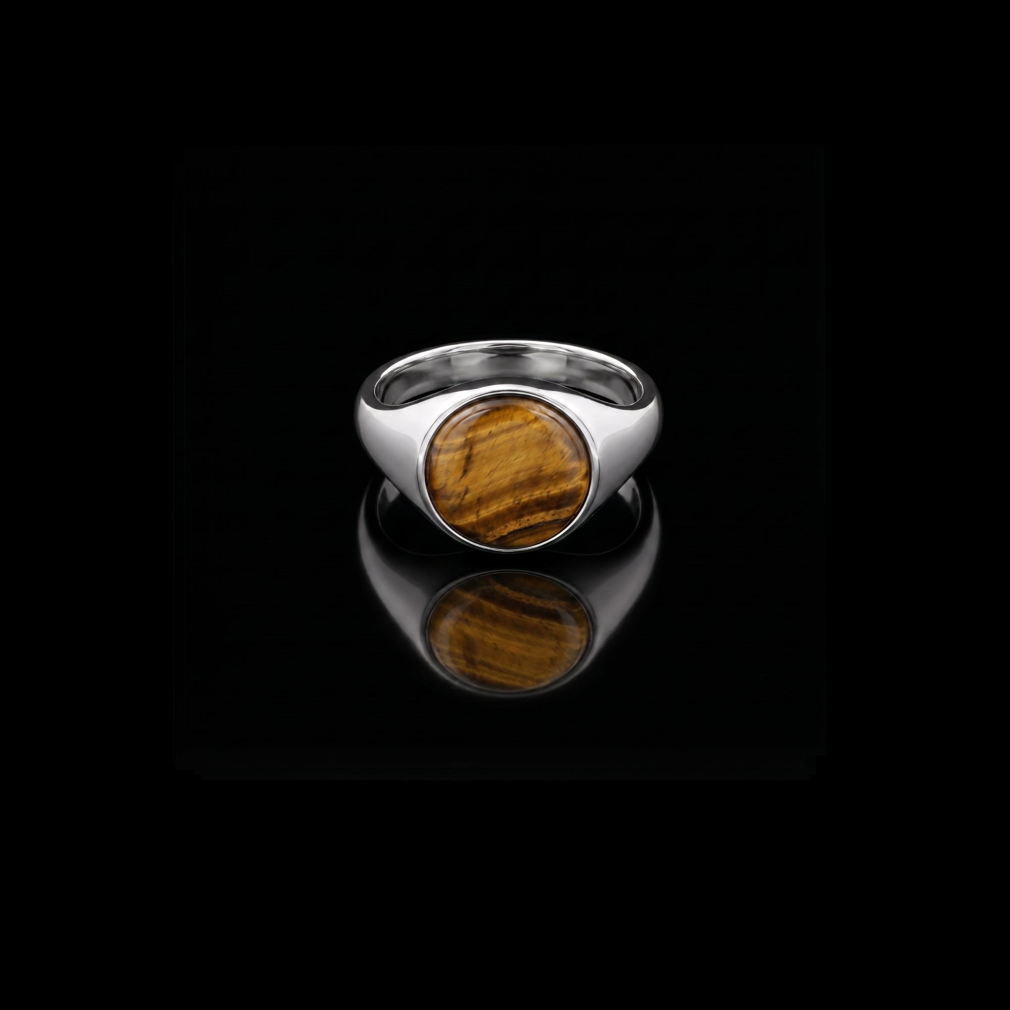Lncs s925 Signet Tyger Eye Ring 箱付き Tiger Eye Signet Ring for Men | 925 Sterling Silve – LOOKJEWELS