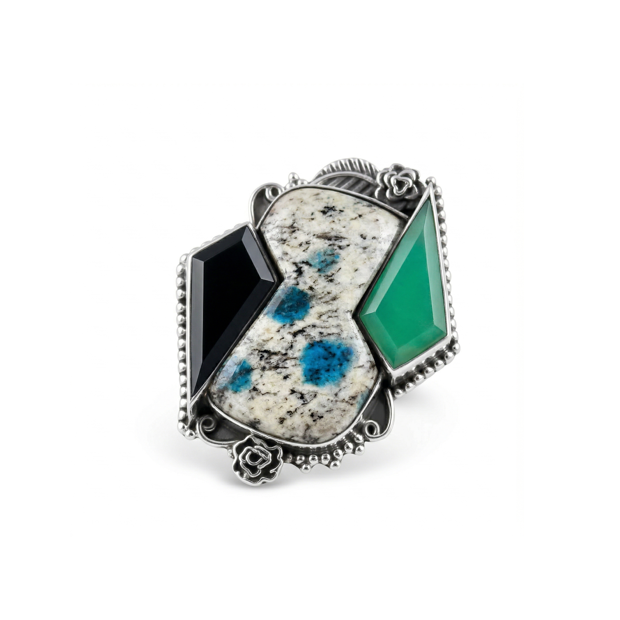 Arctic Fusion K2 Jasper Statement Ring – 925 Sterling Silver
