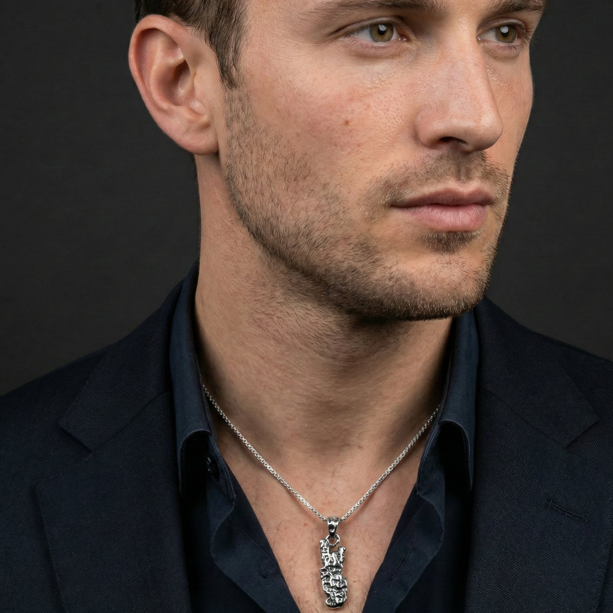 Abstract Drop Pendant – 925 Sterling Silver