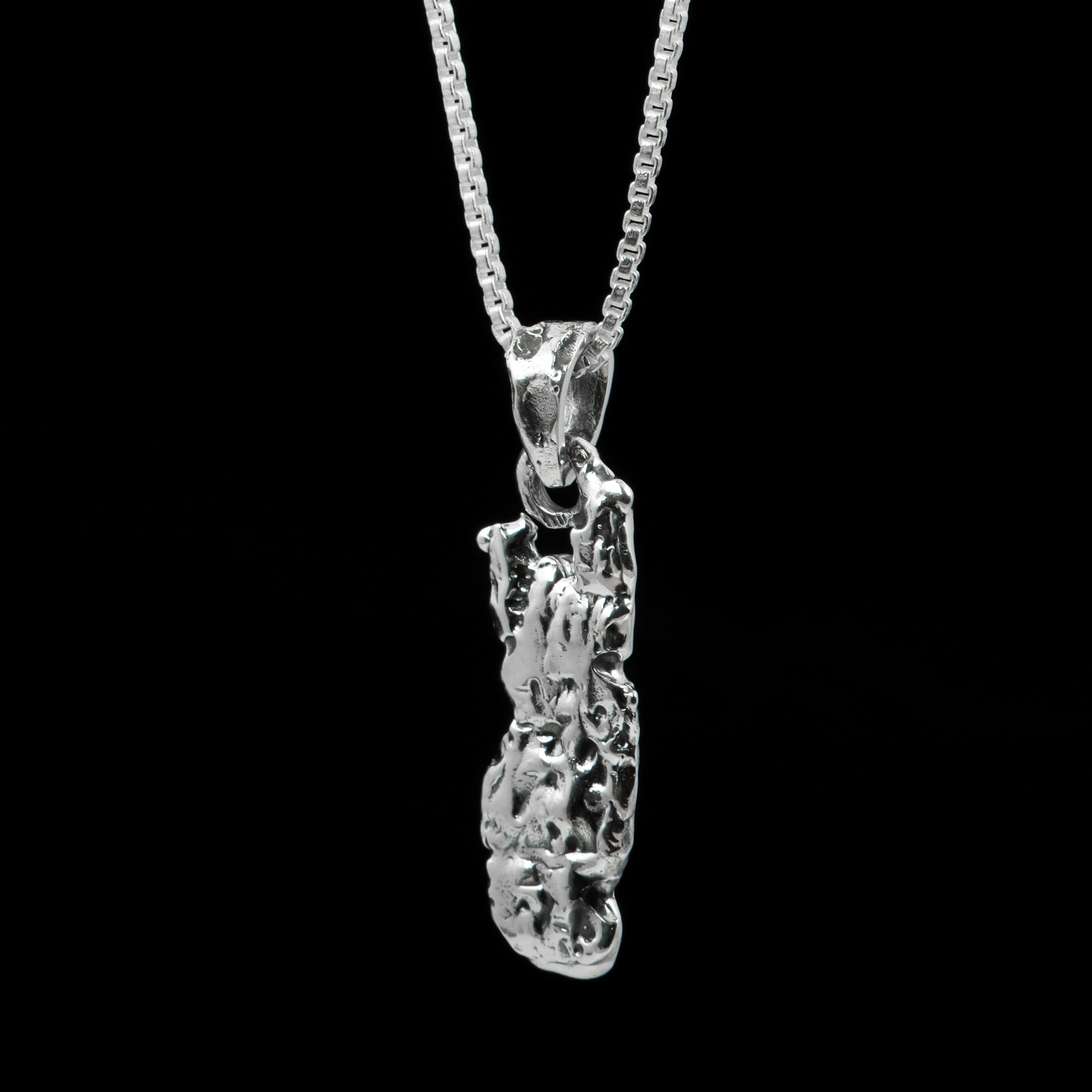 Abstract Drop Pendant – 925 Sterling Silver