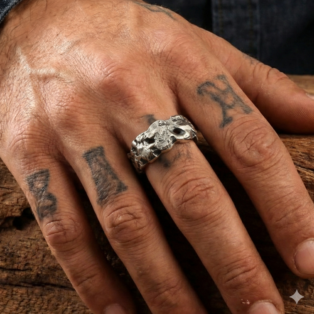 Molten Rift Band – 925 Sterling Silver