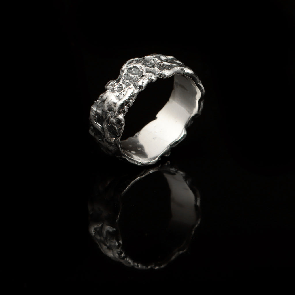 Erosion Crest Band – 925 Sterling Silver