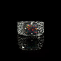 Obsidian Ember Black Opal Ring – 925 Sterling Silver