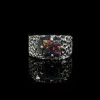 Obsidian Ember Black Opal Ring – 925 Sterling Silver