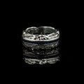 Celestial Ridge Blue Sapphire Ring – 925 Sterling Silver