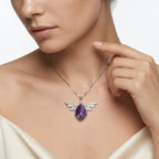 Celestial Wing Amethyst Pendant – 925 Sterling Silver