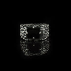 Noir Forge Black Onyx Ring – 925 Sterling Silver