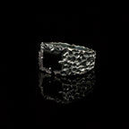 Noir Forge Black Onyx Ring – 925 Sterling Silver
