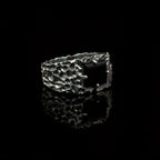Noir Forge Black Onyx Ring – 925 Sterling Silver