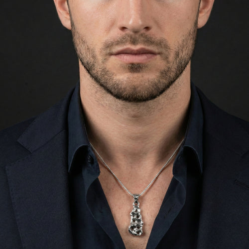 Abstract Melt Bar Statement Pendant – 925 Sterling Silver