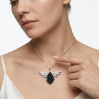 Midnight Wing Onyx Pendant – 925 Sterling Silver