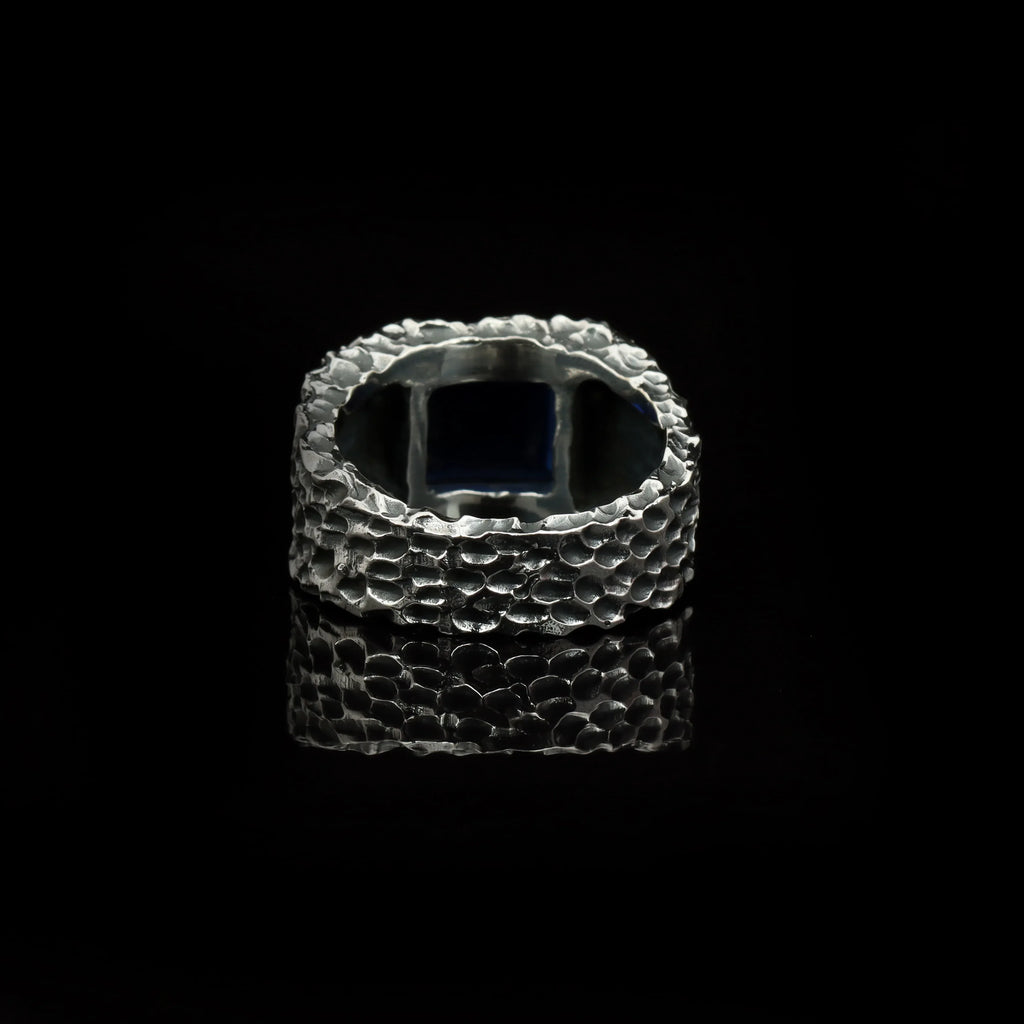 Noir Forge Black Onyx Ring – 925 Sterling Silver
