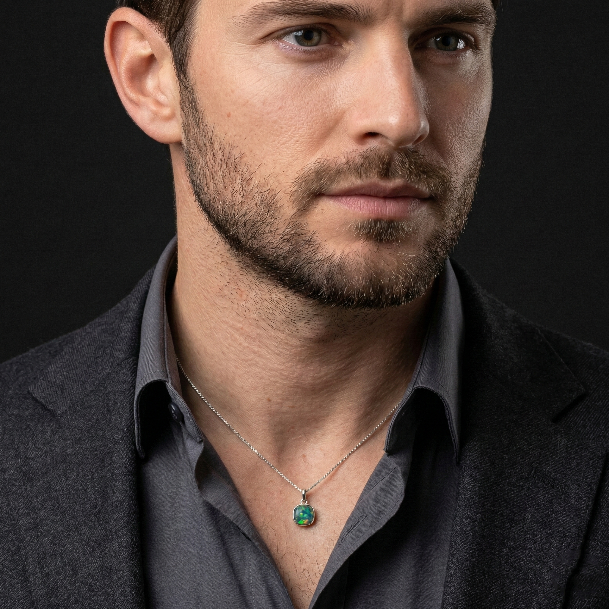 Ethiopian Opal Cushion Pendant – 925 Sterling Silver