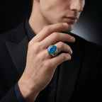 Ocean Crest Opal Ring – 925 Sterling Silver