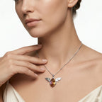 Golden Wing Citrine Pendant – 925 Sterling Silver