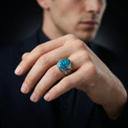 Ocean Crest Opal Ring – 925 Sterling Silver