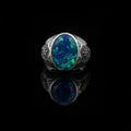 Ocean Crest Opal Ring – 925 Sterling Silver