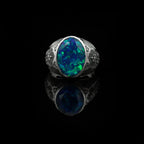Ocean Crest Opal Ring – 925 Sterling Silver