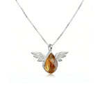 Golden Wing Citrine Pendant – 925 Sterling Silver