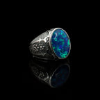 Ocean Crest Opal Ring – 925 Sterling Silver