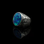 Ocean Crest Opal Ring – 925 Sterling Silver
