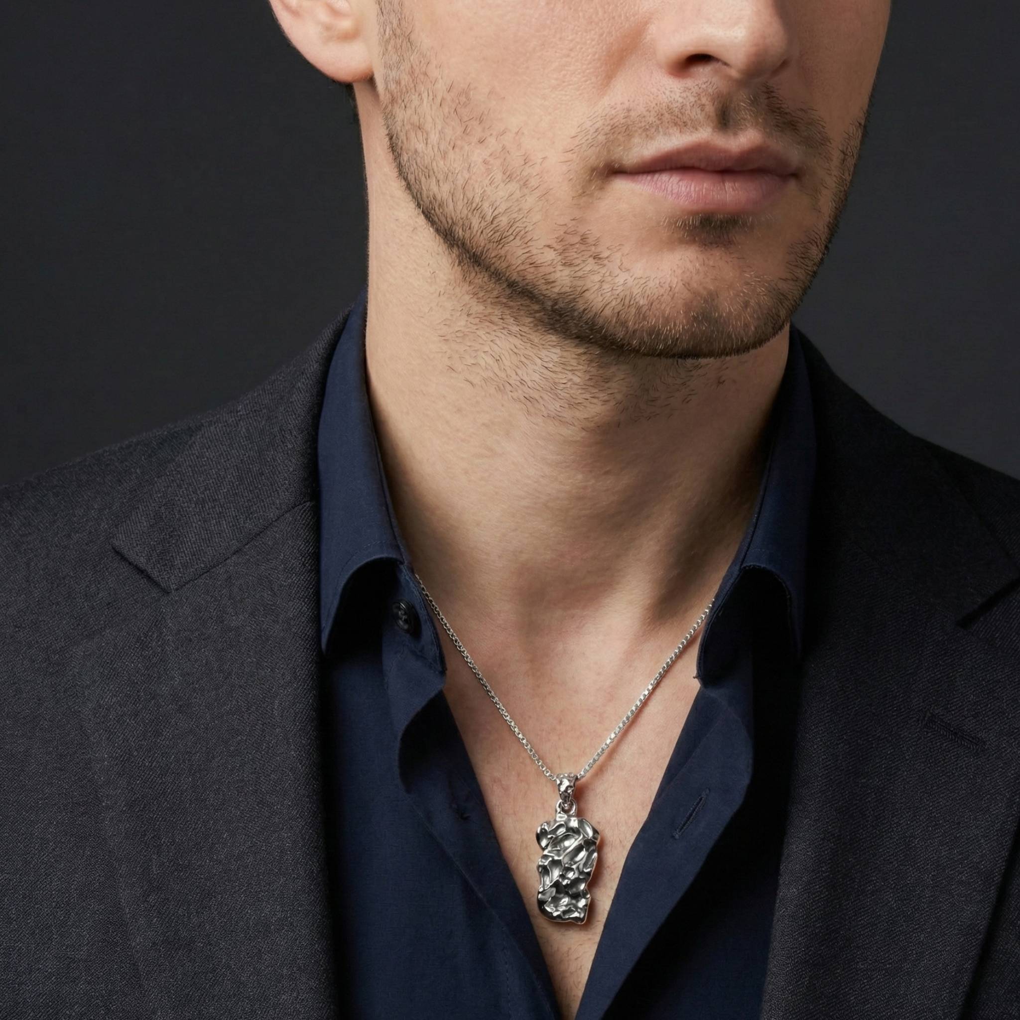 Abstract Fluid Form Pendant – 925 Sterling Silver