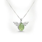 Verdant Wing Peridot Pendant – 925 Sterling Silver
