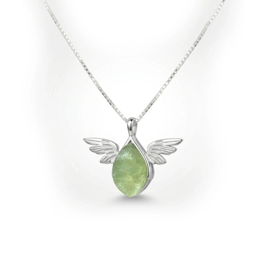 Verdant Wing Peridot Pendant – 925 Sterling Silver