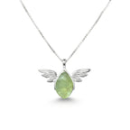 Verdant Wing Peridot Pendant – 925 Sterling Silver