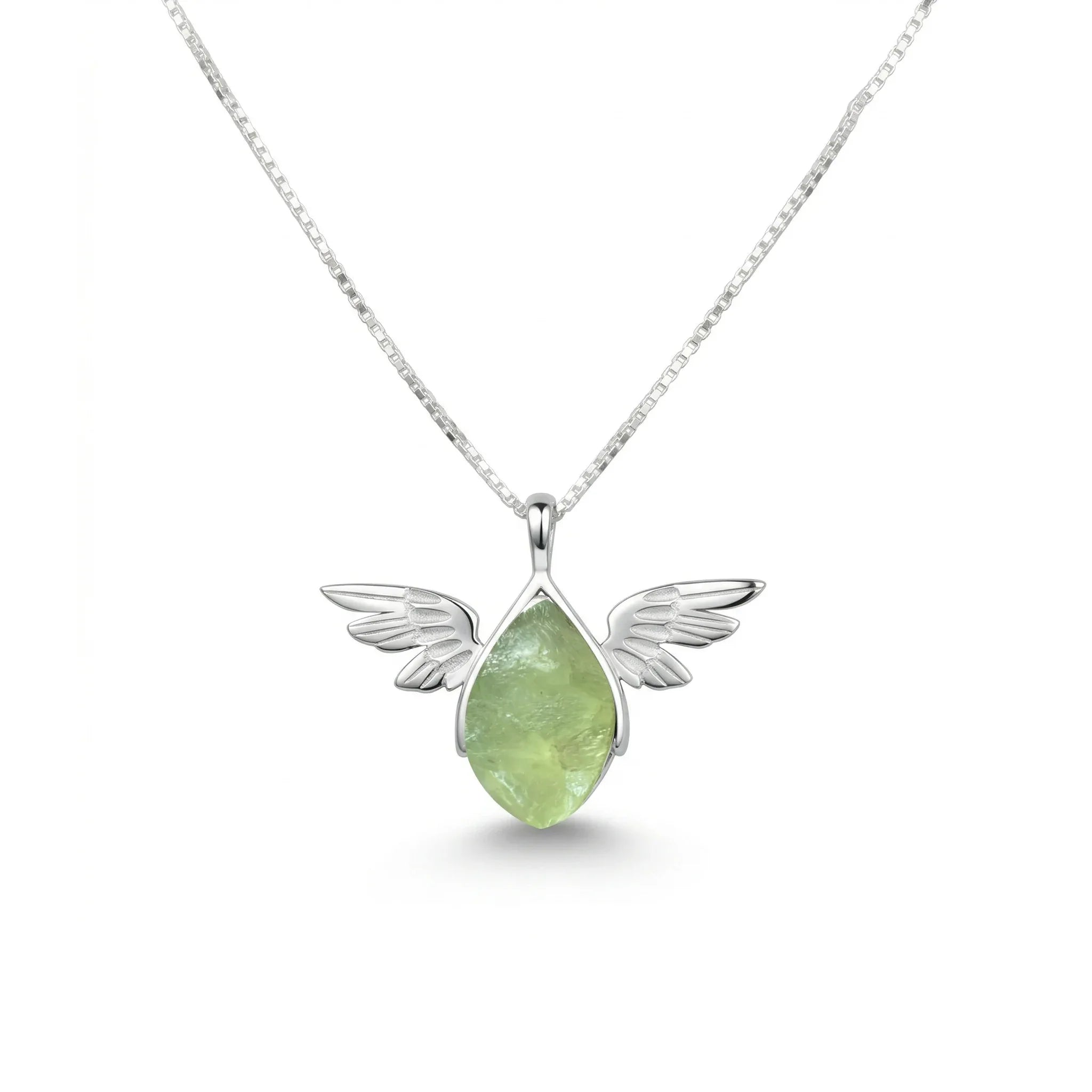 Verdant Wing Peridot Pendant – 925 Sterling Silver