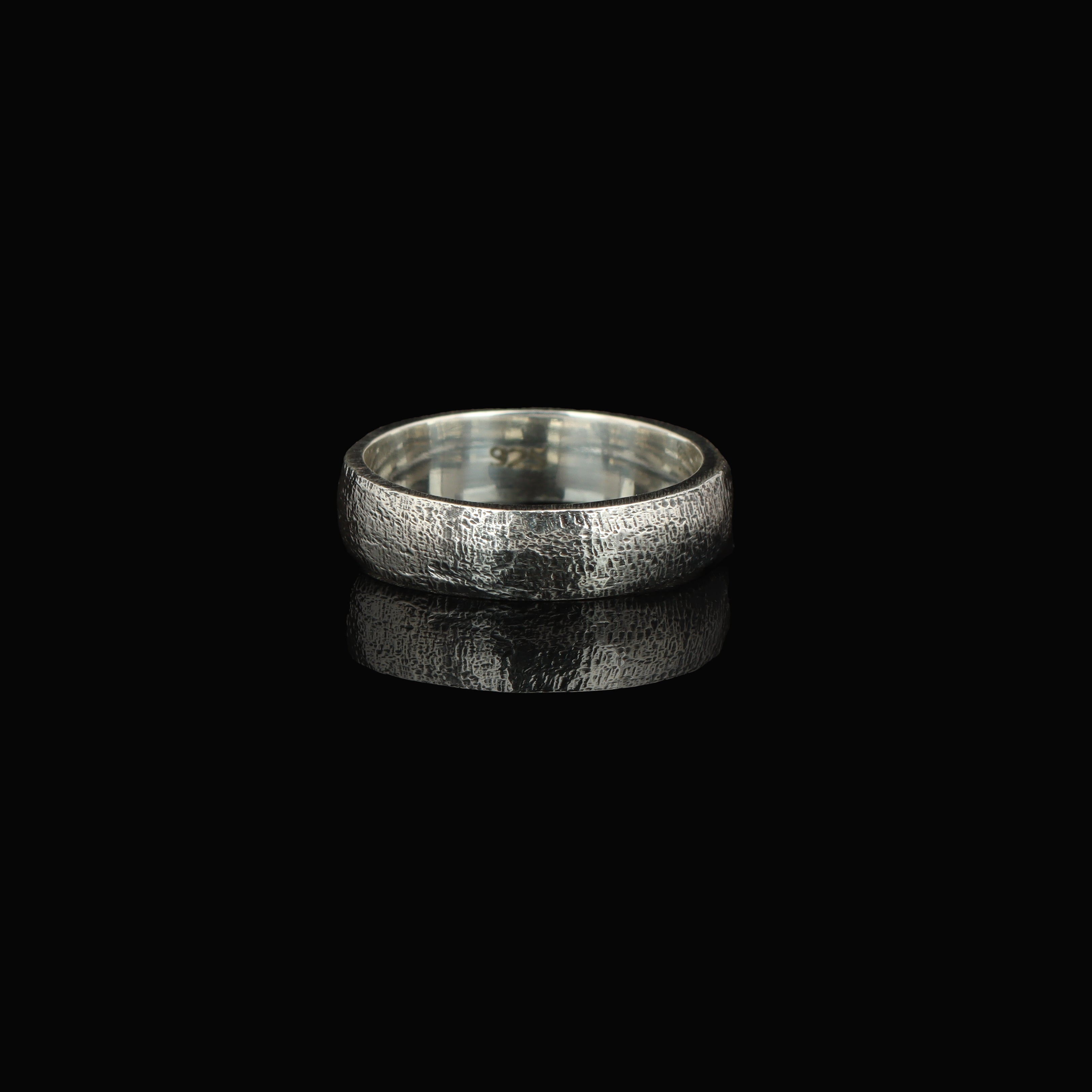 Handcrafted 925 Sterling Silver Minimal Textured Band Ring | Luxury Statement Ring for Men | Oxodize Finish
