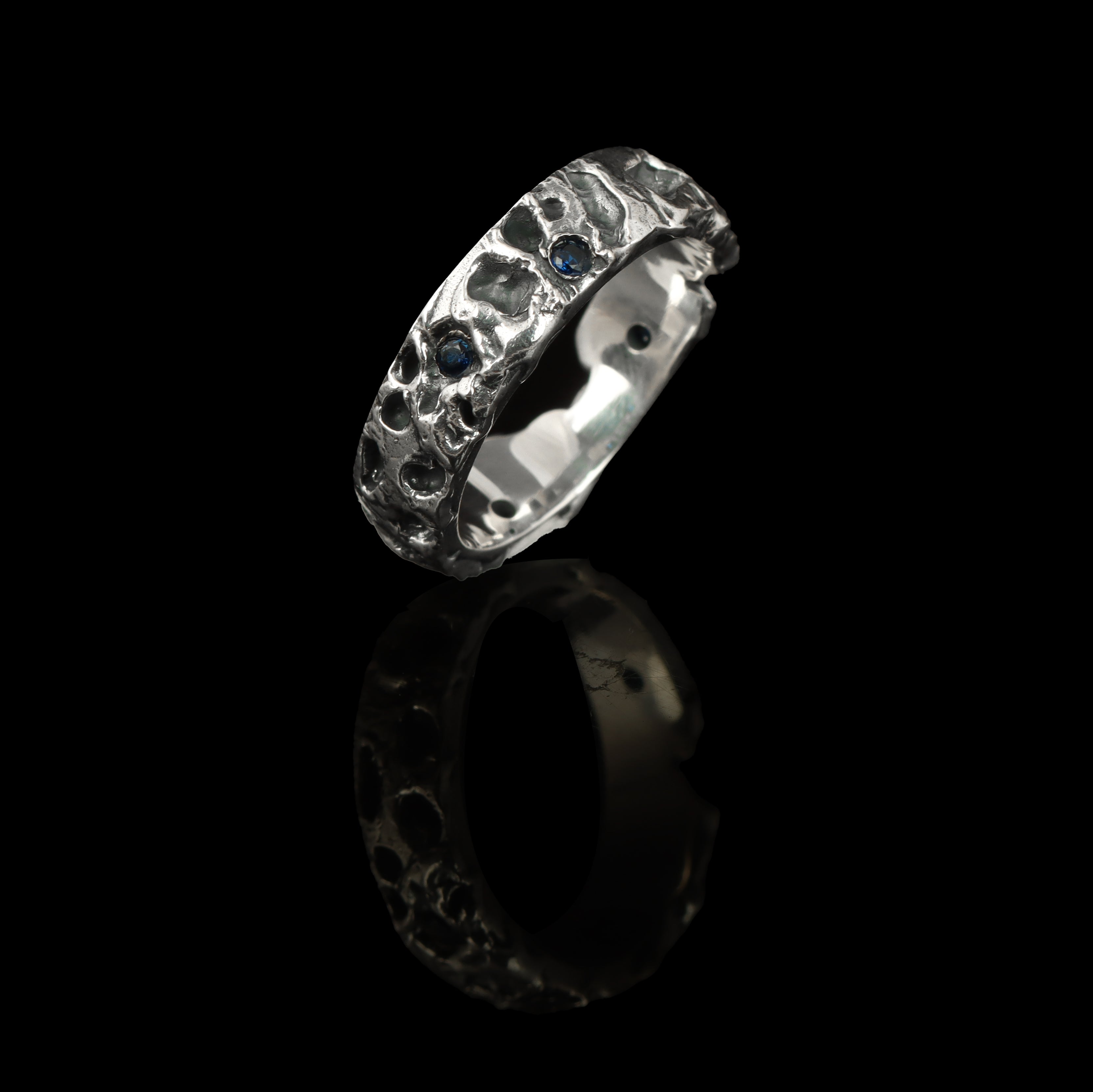 Abyssal Crater Relic Band – 925 Sterling Silver