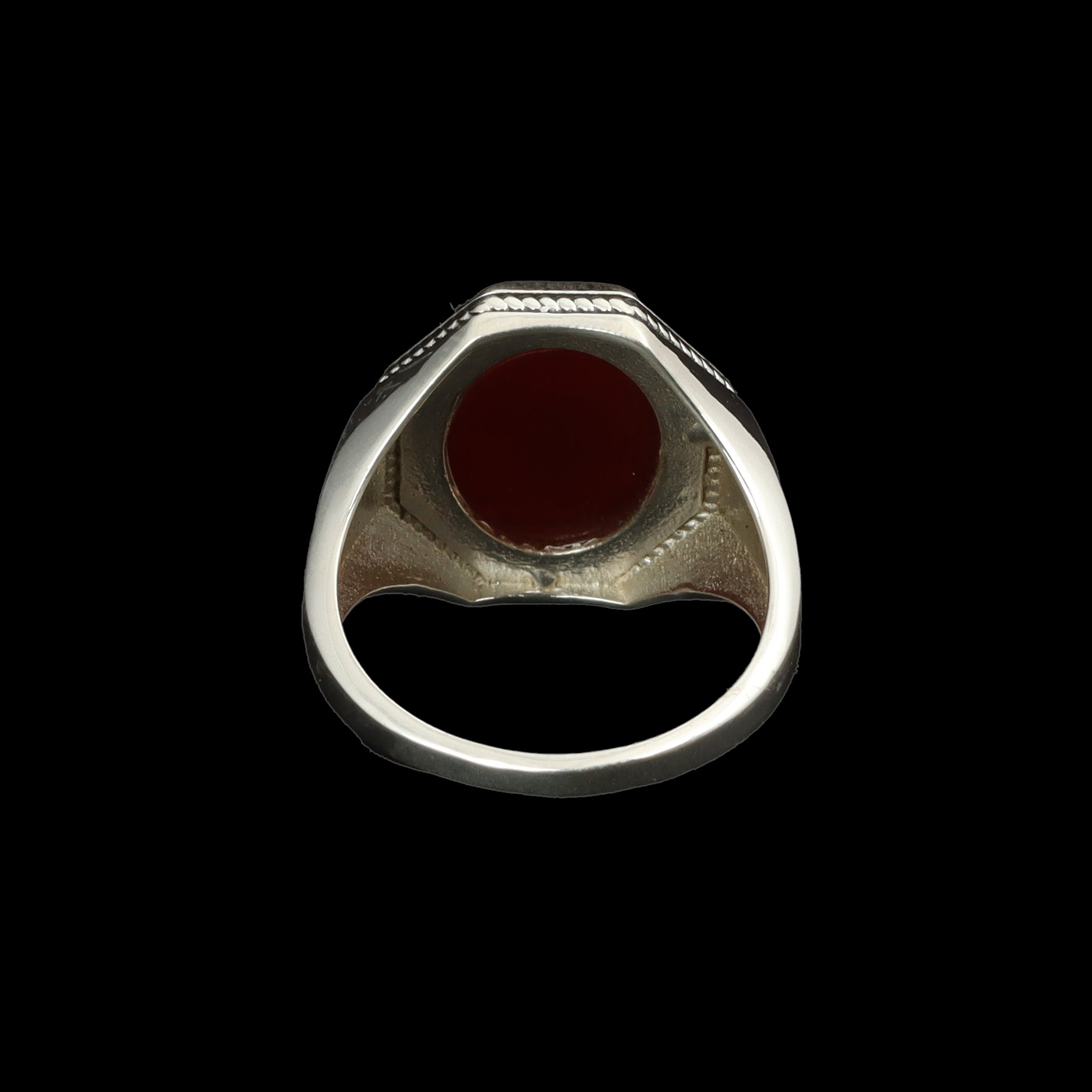 Handcrafted 925 Sterling Silver Red Onyx Ring | Luxury Statement Ring for Men | High Polish Finish