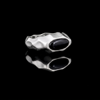 Riven Black Onyx Signet Ring – 925 Sterling Silver
