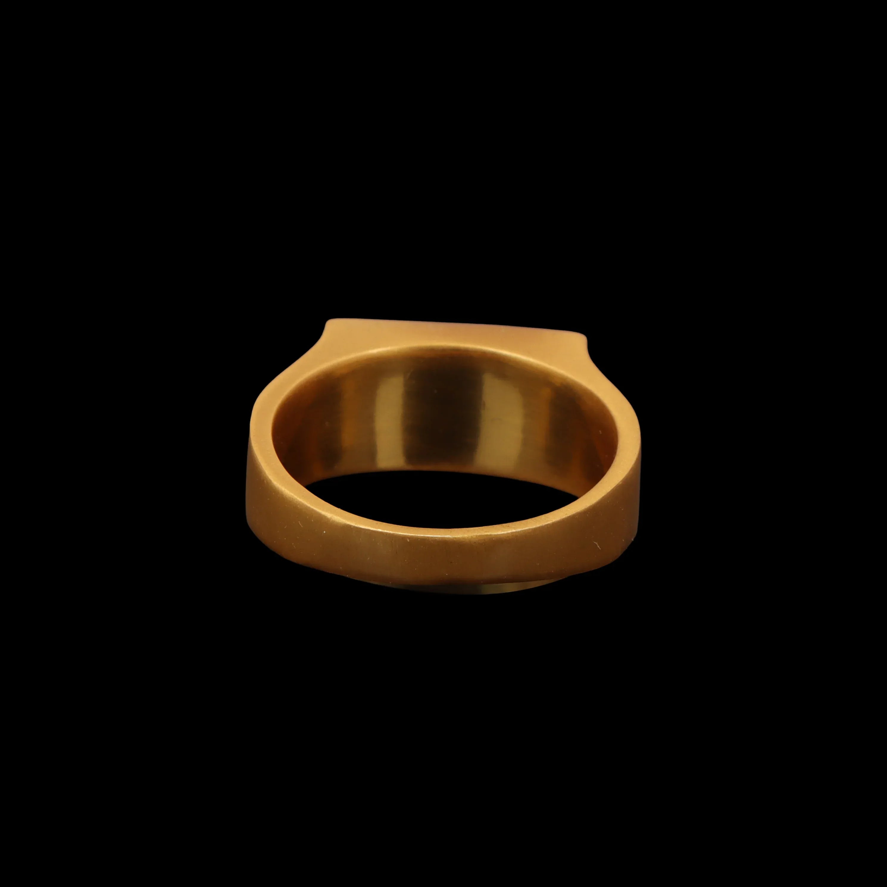 Prestige Green Onyx Signet Ring – Gold Vermeil 925 Sterling Silver