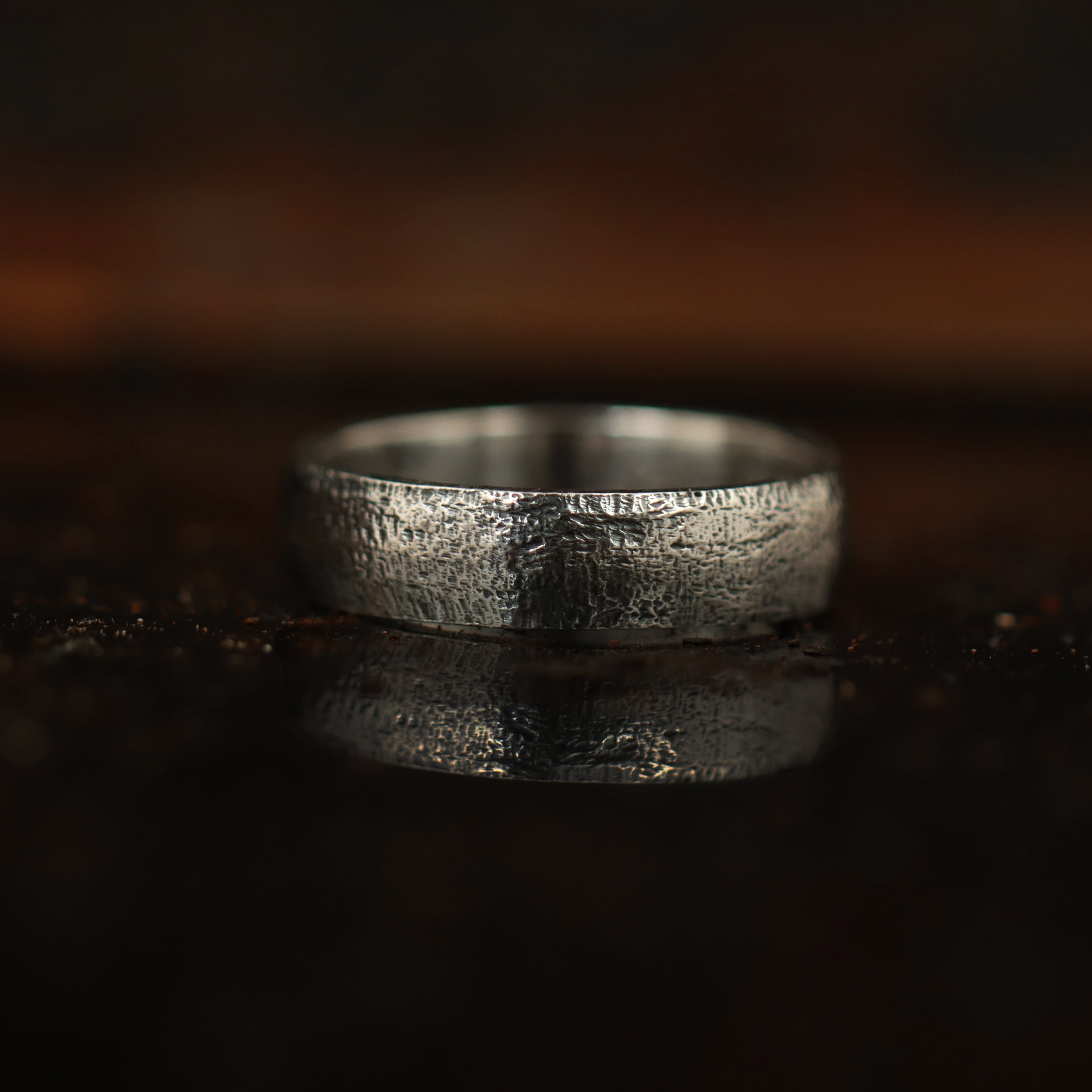 Handcrafted 925 Sterling Silver Minimal Textured Band Ring | Luxury Statement Ring for Men | Oxodize Finish