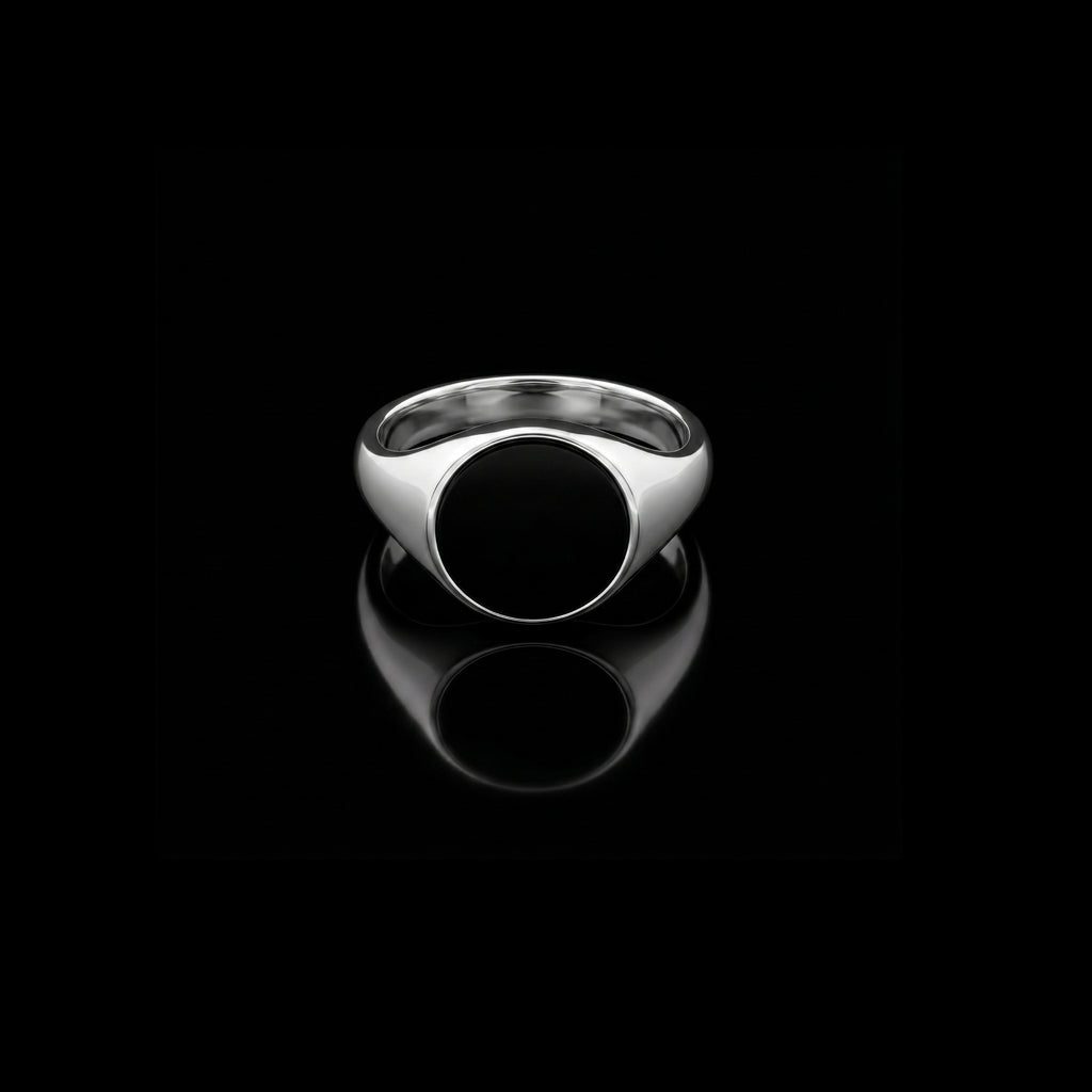 Monarch Black Onyx Signet Ring – 925 Sterling Silver