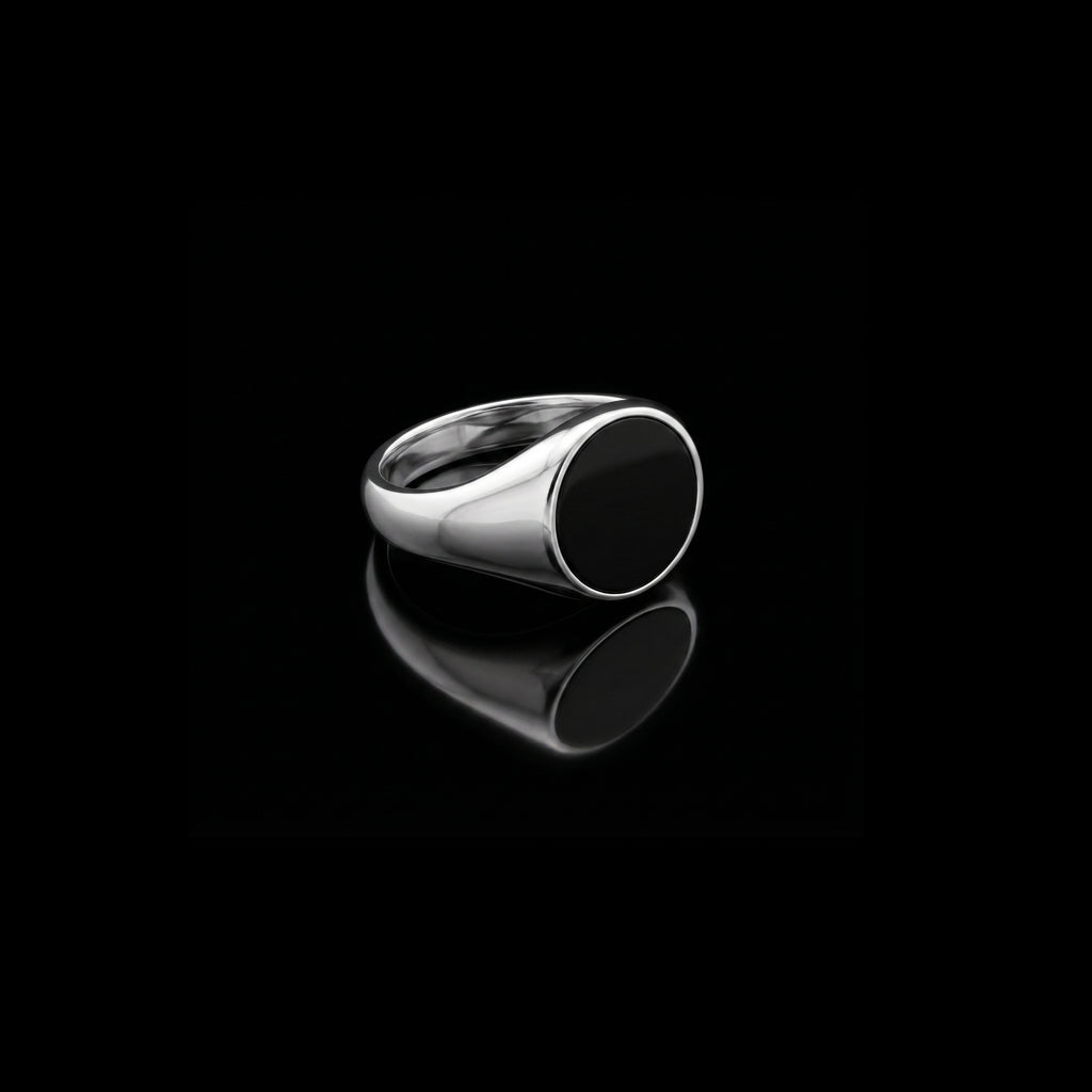 Monarch Black Onyx Signet Ring – 925 Sterling Silver