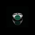 Monarch Malachite Signet Ring – 925 Sterling Silver