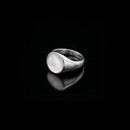 Monarch Mother of Pearl Signet Ring – 925 Sterling Silver