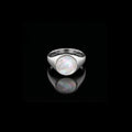 Monarch Mother of Pearl Signet Ring – 925 Sterling Silver