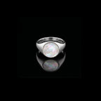 Monarch Mother of Pearl Signet Ring – 925 Sterling Silver
