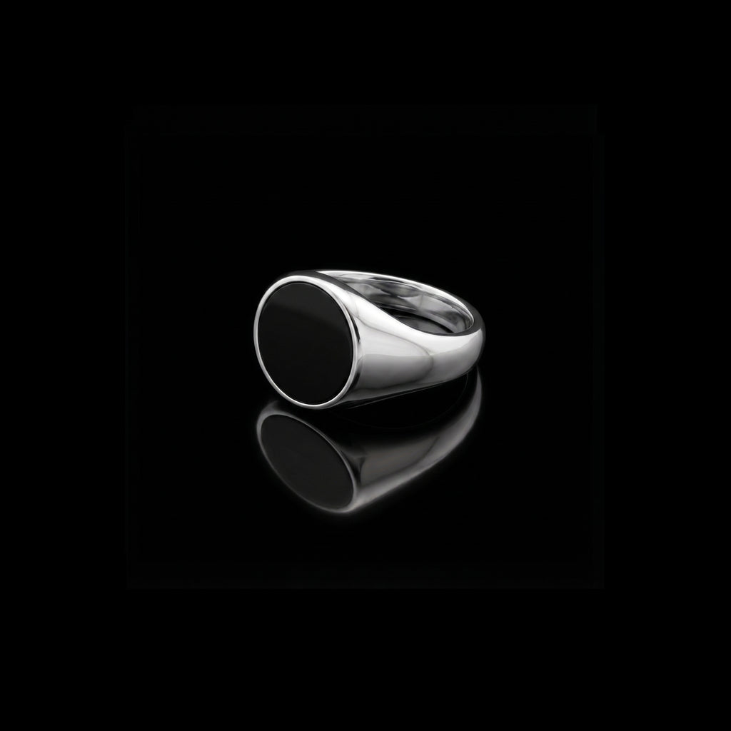 Monarch Black Onyx Signet Ring – 925 Sterling Silver