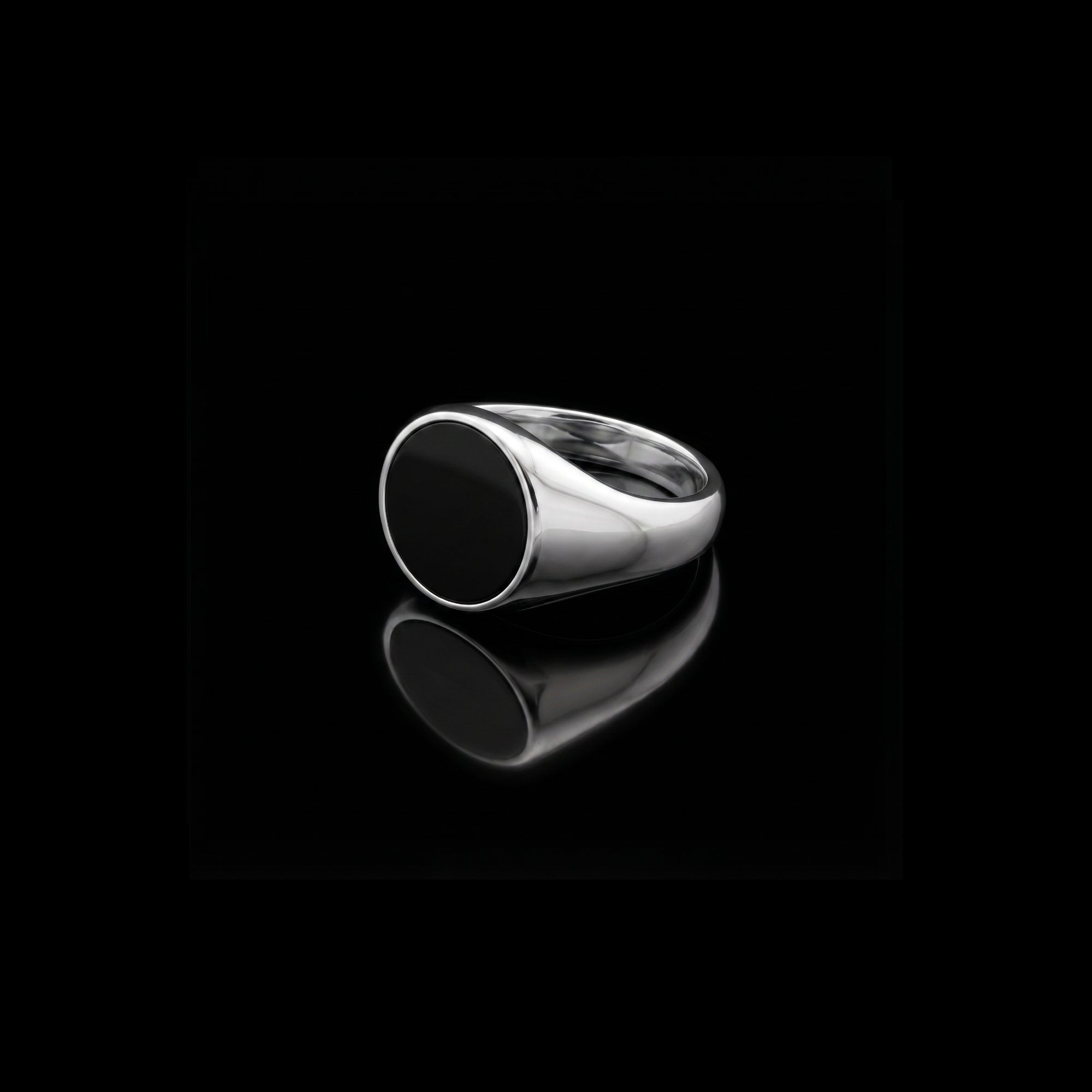 Monarch Black Onyx Signet Ring – 925 Sterling Silver