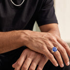 Monarch Lapis Lazuli Signet Ring – 925 Sterling Silver