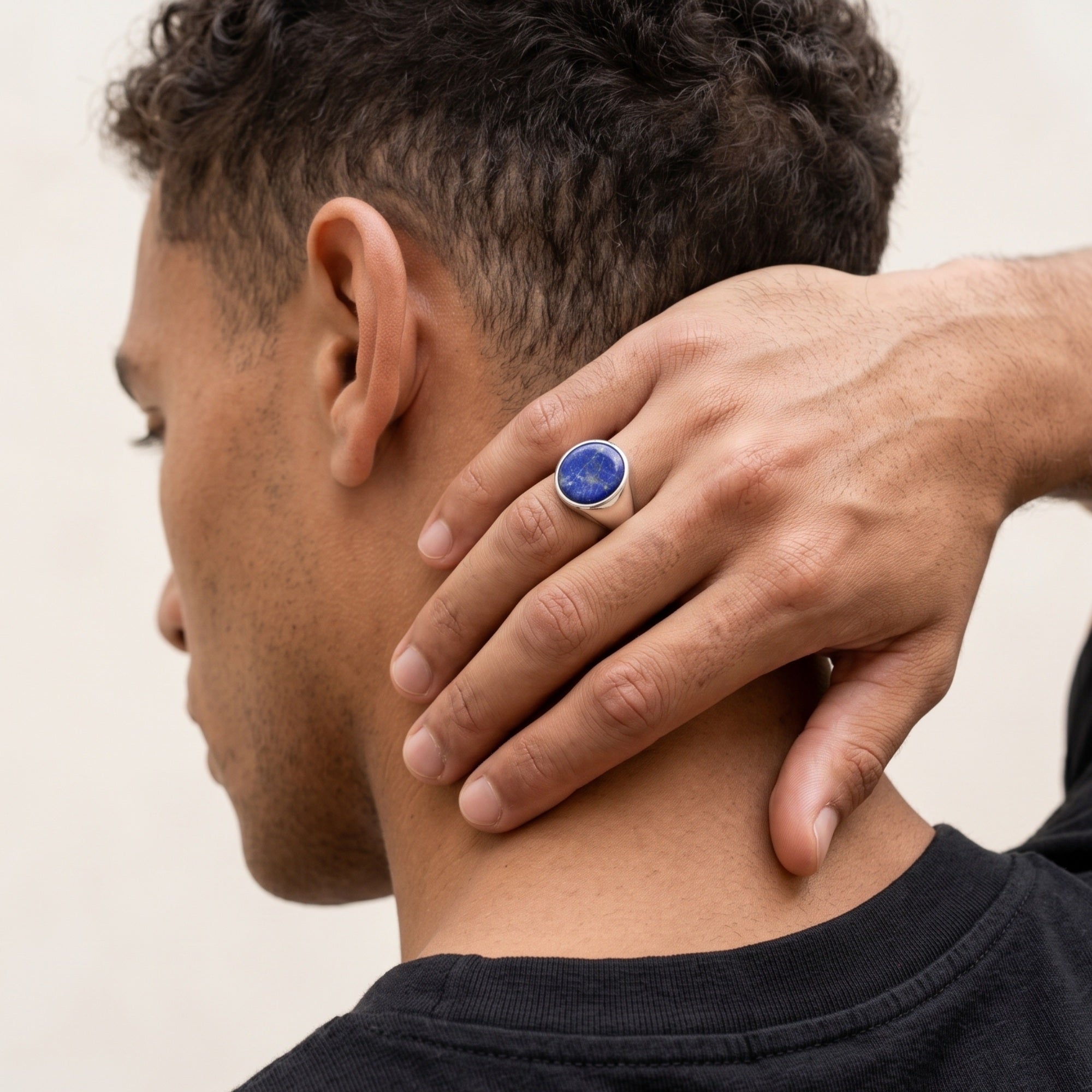 Monarch Lapis Lazuli Signet Ring – 925 Sterling Silver