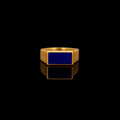 Prestige Lapis Lazuli Signet Ring – Gold Vermeil 925 Sterling Silver