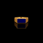Prestige Lapis Lazuli Signet Ring – Gold Vermeil 925 Sterling Silver