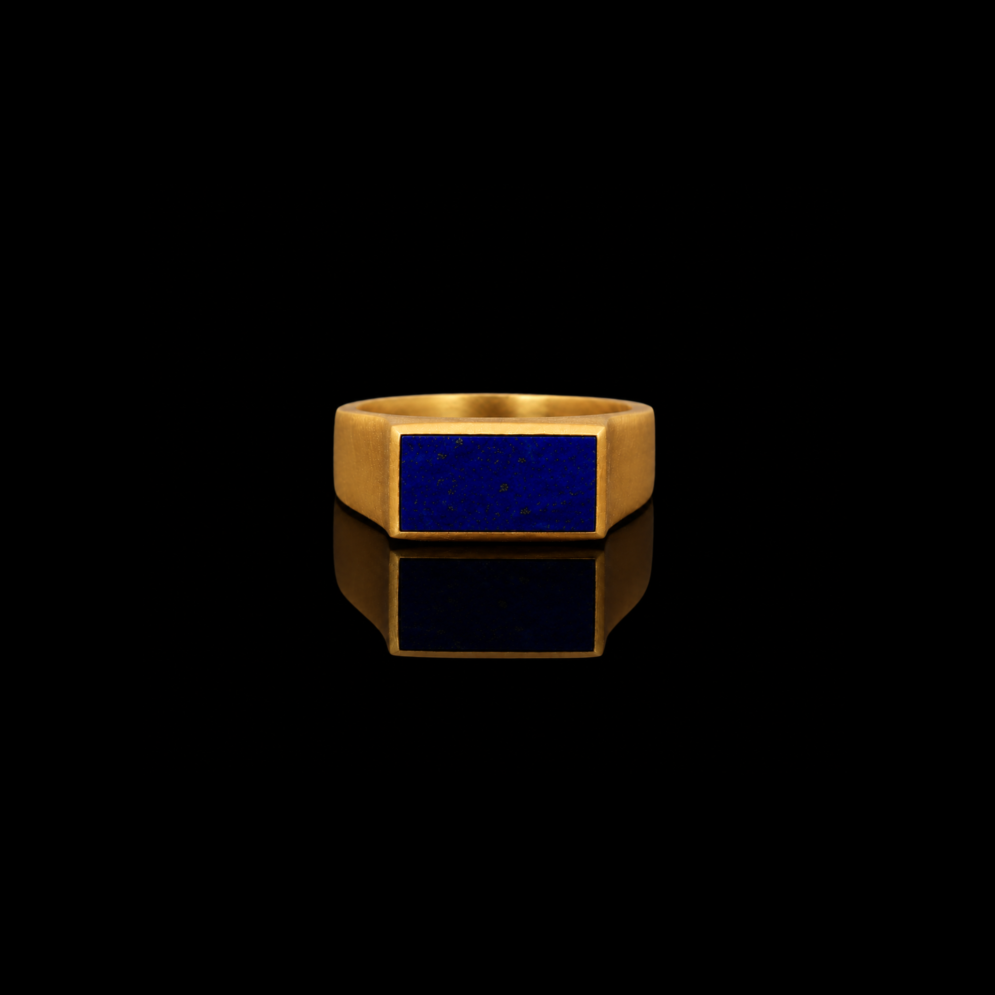 Prestige Lapis Lazuli Signet Ring – Gold Vermeil 925 Sterling Silver