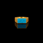 Prestige Turquoise Signet Ring – Gold Vermeil 925 Sterling Silver